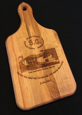 Thick Hardwood Paddle Shape Cutting Board (#99)
